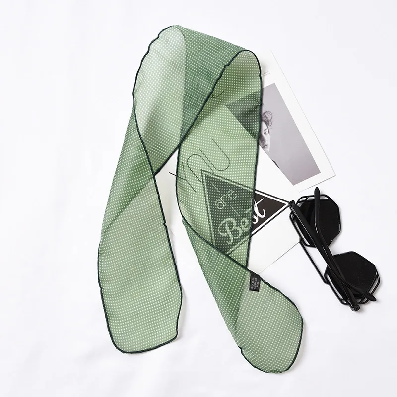 Светильник и тонкий шелковый шарф для женщин в горошек контраст декоративные