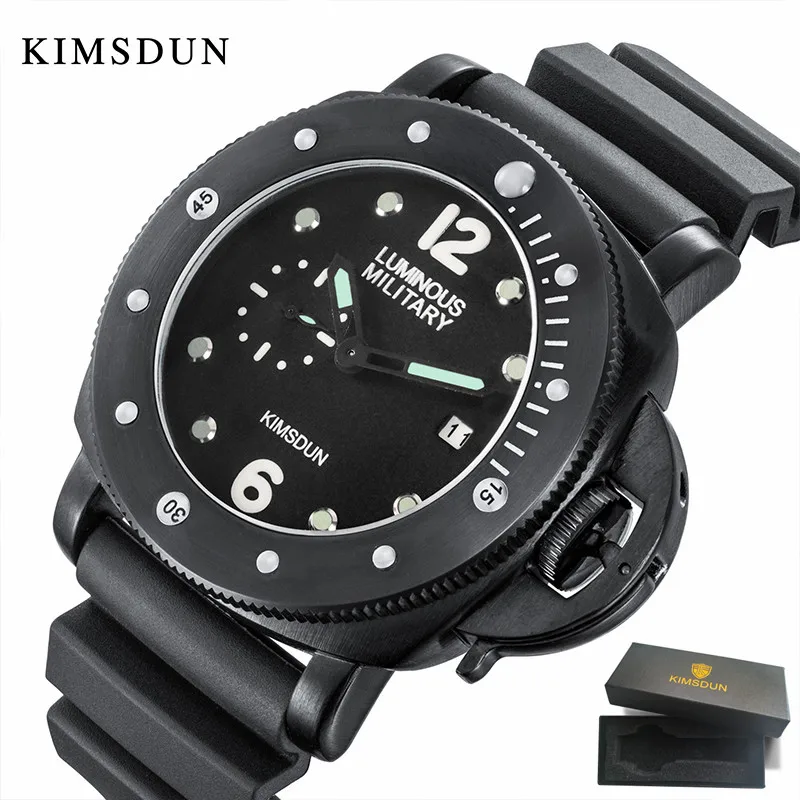 KIMSDUN Брендовые мужские водонепроницаемые кварцевые часы с силиконовым ремешком
