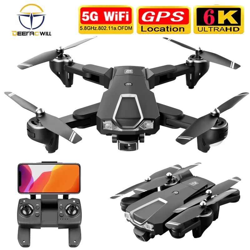 

Дрон 6K/4K Ultra HD, двойная камера, PTZ, LS-25, Wifi, Gps, функция поддержания высоты, Безголовый режим, Радиоуправляемый квадрокоптер 6k, профессиональный,...
