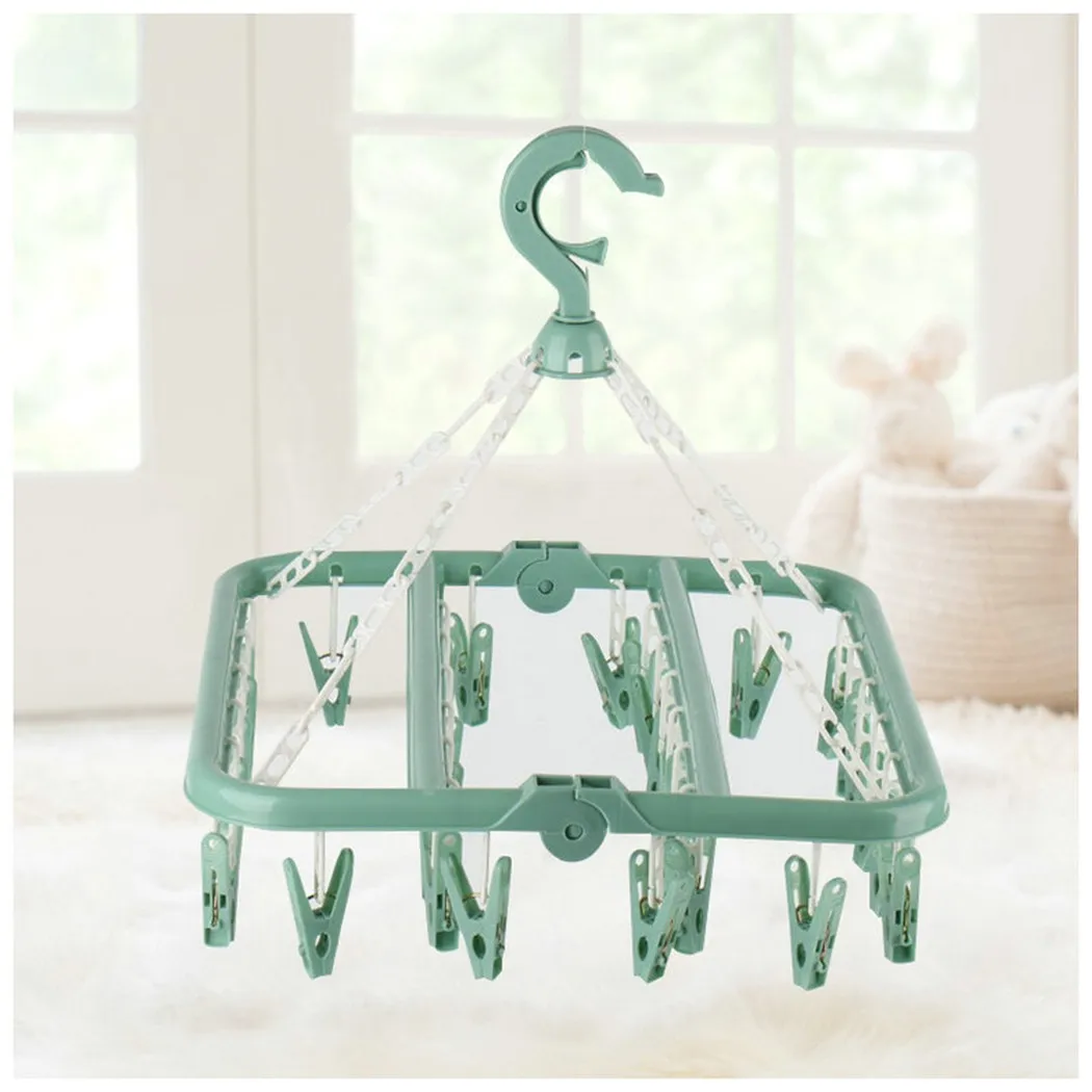Многофункциональная Пластиковая Складная сушилка для одежды с 32 зажимами