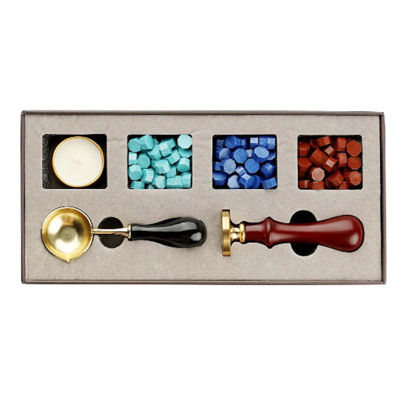 

Retro Wax Seal Stamp Kit Wax Beads for Invitations Envelopes Sealing Wax Set