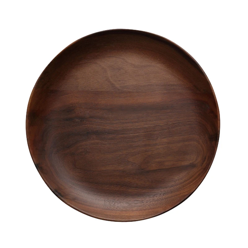 Круглая деревянная тарелка поднос для еды кухонные деревянные тарелки торта