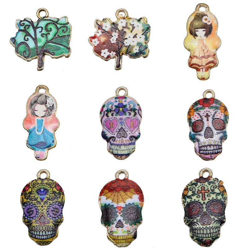 5 шт. Древо жизни Шаньтоу эмаль металлический сплав кулон браслет девушка