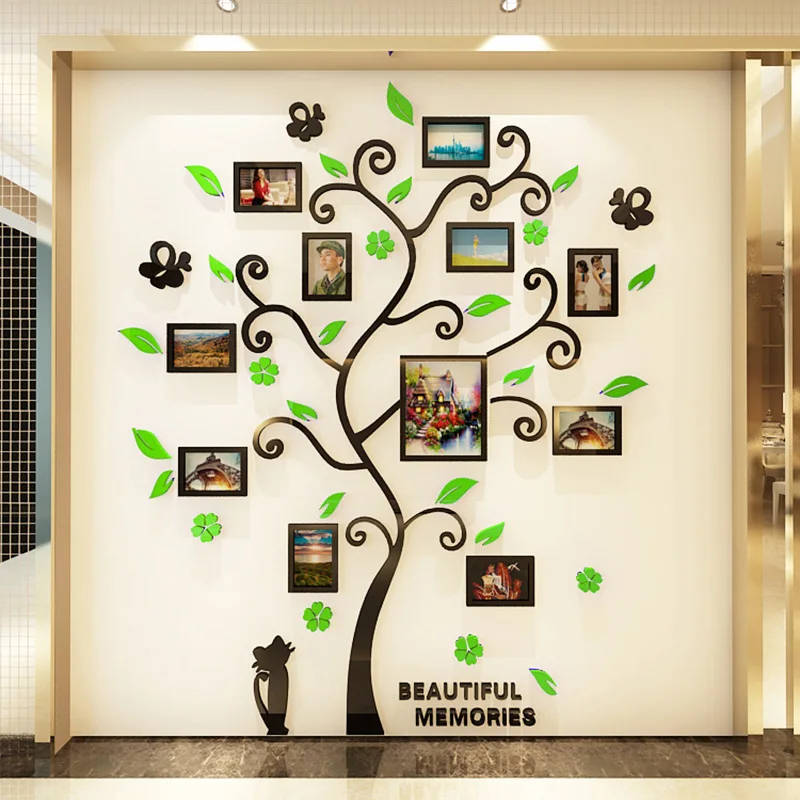 Акриловые 3D-обои в форме дерева постер фотоальбом рамка сделай сам настенные