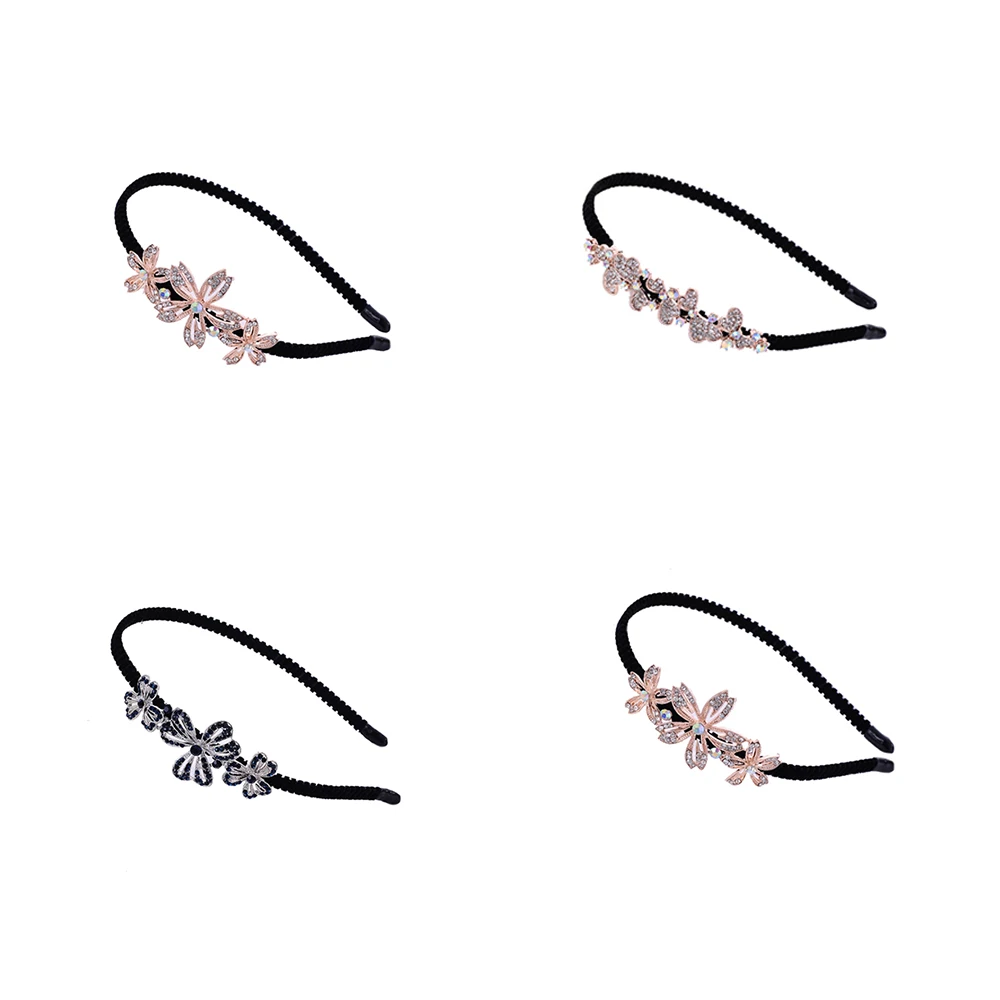 С кристаллами с цветами из страз повязки на голову женские свадебные Корона