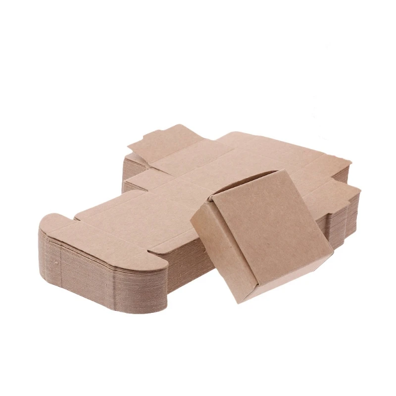 

YYSD 50Pcs Brown Kraft Paper Box for Party Gift Wedding Favors Candy Jewelry Packing