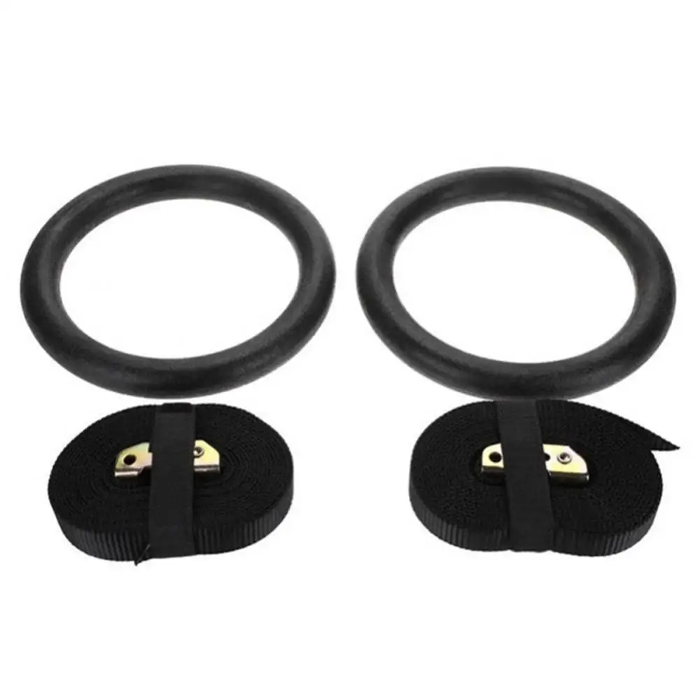 2Pcs Home Gym Pull Up Exercise Fitness Gymnastic Rings Strength Training Tool Anti-slip 360 Rotatable Adult Equipment | Спорт и