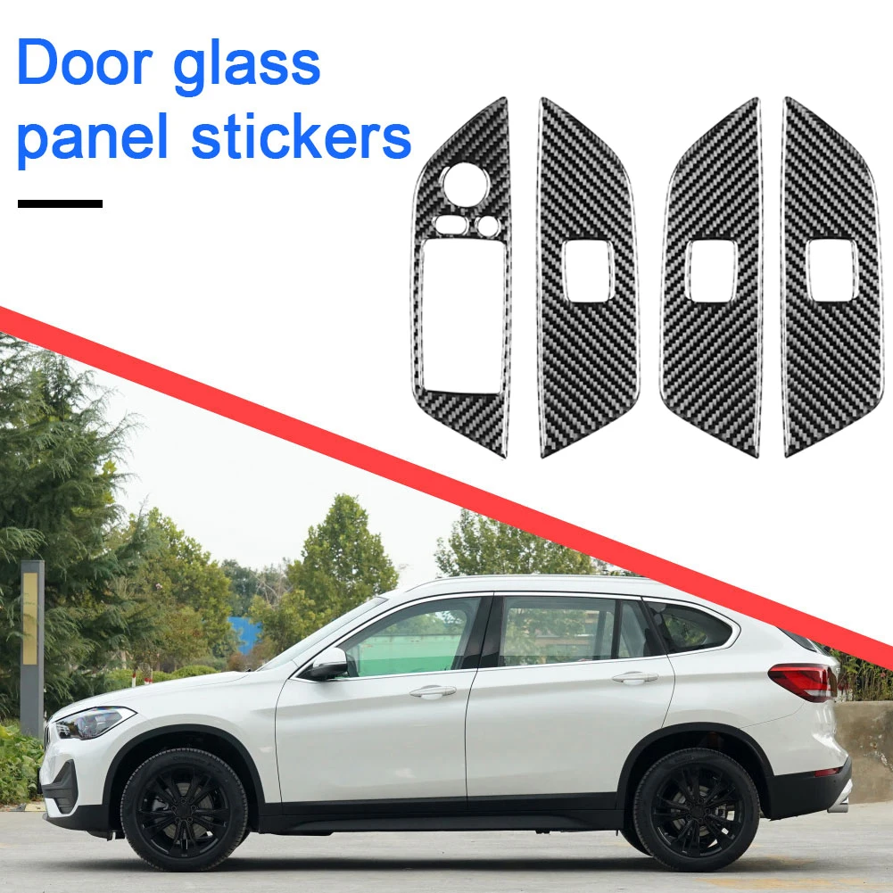 

Carbon Fiber Window Lift Switch Button Trim Sticker for BMW E84 X1 2011-2015 RHD Sticker Cover Trim Car Styling Accessories
