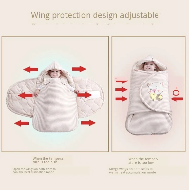 Утепленное Хлопковое одеяло для новорожденных Одежда малышей Сезон весна осень