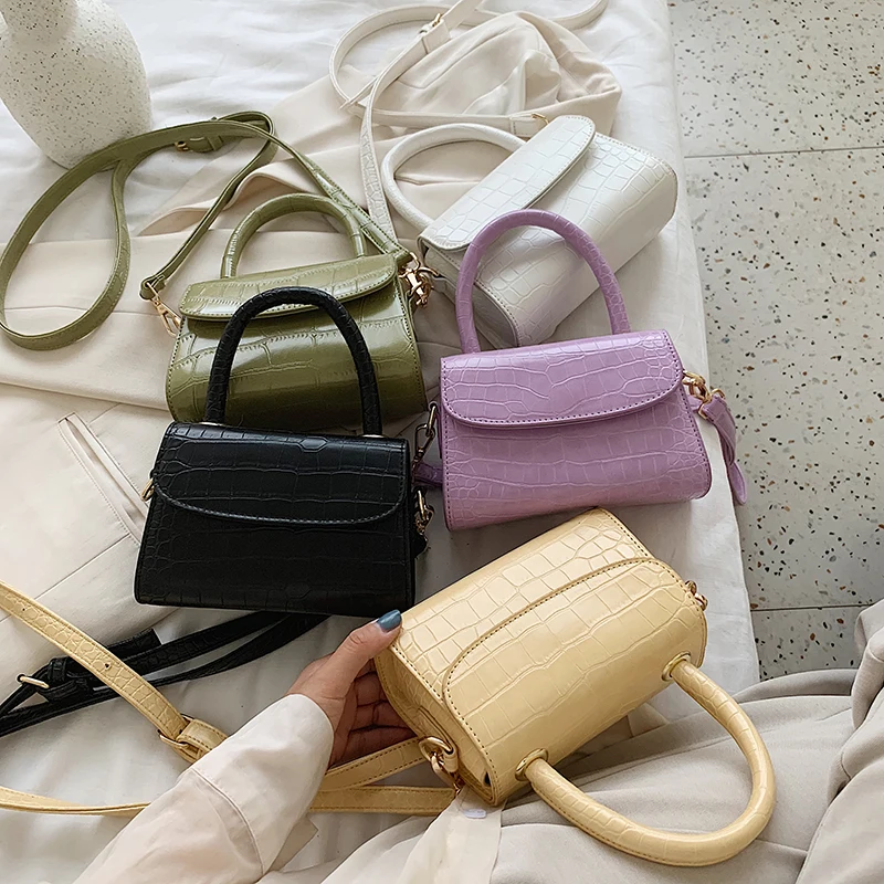 

Crocodile Pattern Crossbody Bags For Women 2020 Small Chain Handbag Small Bag PU Leather Hand Bag Ladies Designer