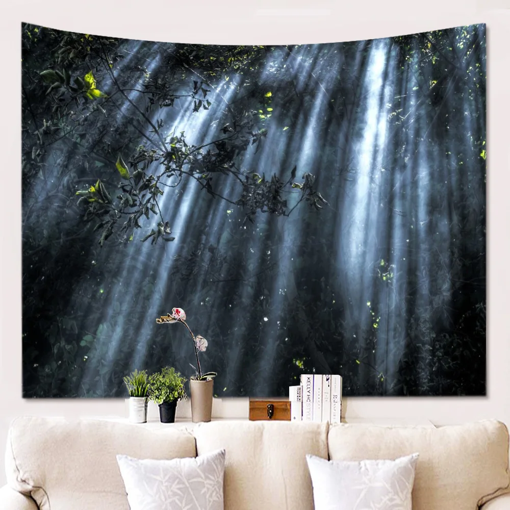 Дерево лесной ковер настенный гобелен из ткани Tenture хиппи дерево Tapiz Пейзаж