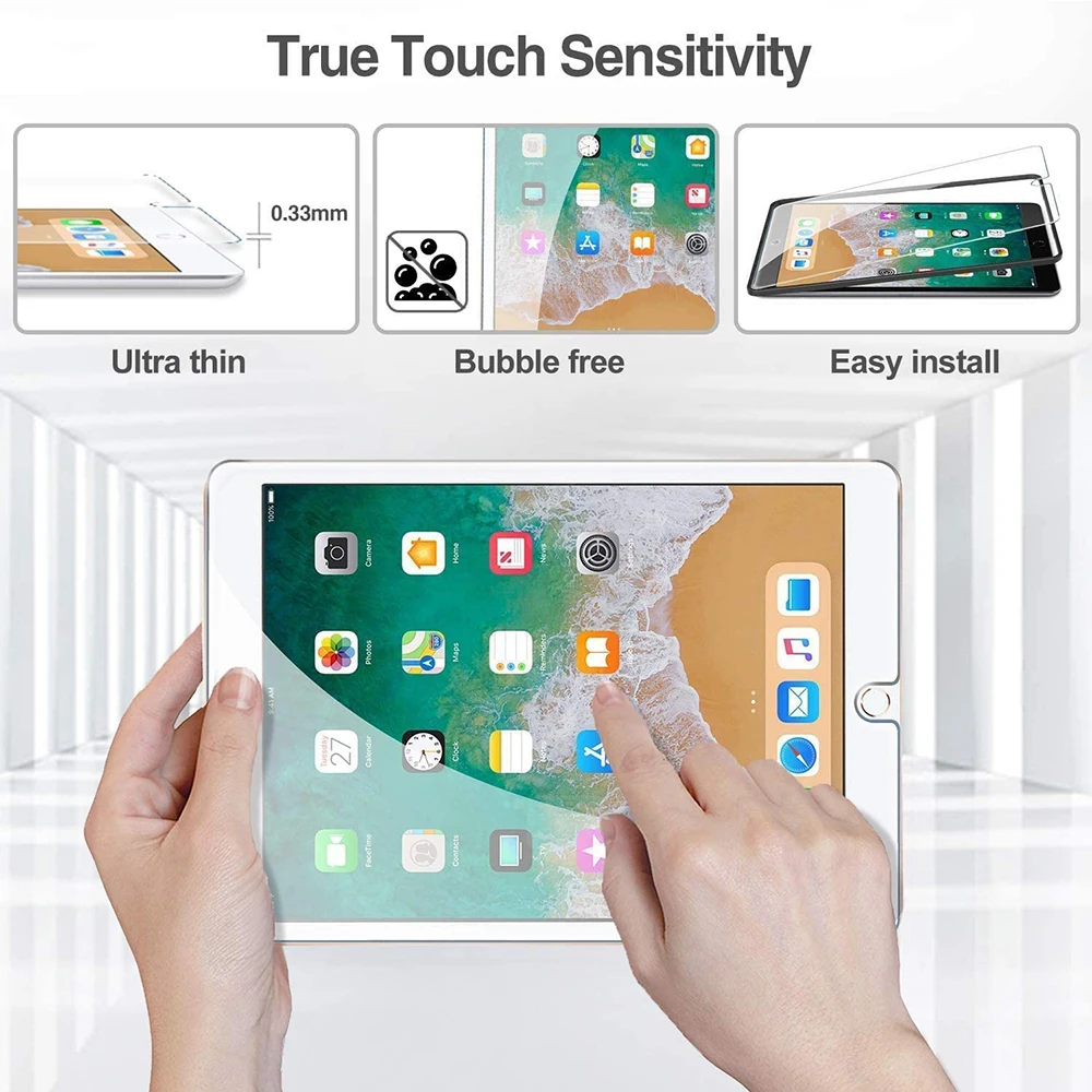 (2 шт.) защитная пленка из закаленного стекла для Apple iPad Pro Air 1 2 5 6 5-го 6-го поколения 9