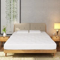 US Warehouse 8" Three Layers Cool Medium High Softness Cotton Mattress with 2 Pillows (Queen Size) White for Bedroom