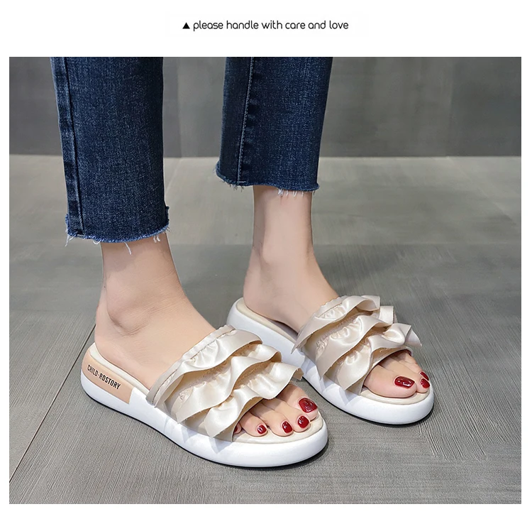 Модные женские шлепанцы модные летние босоножки на платформе 4 см