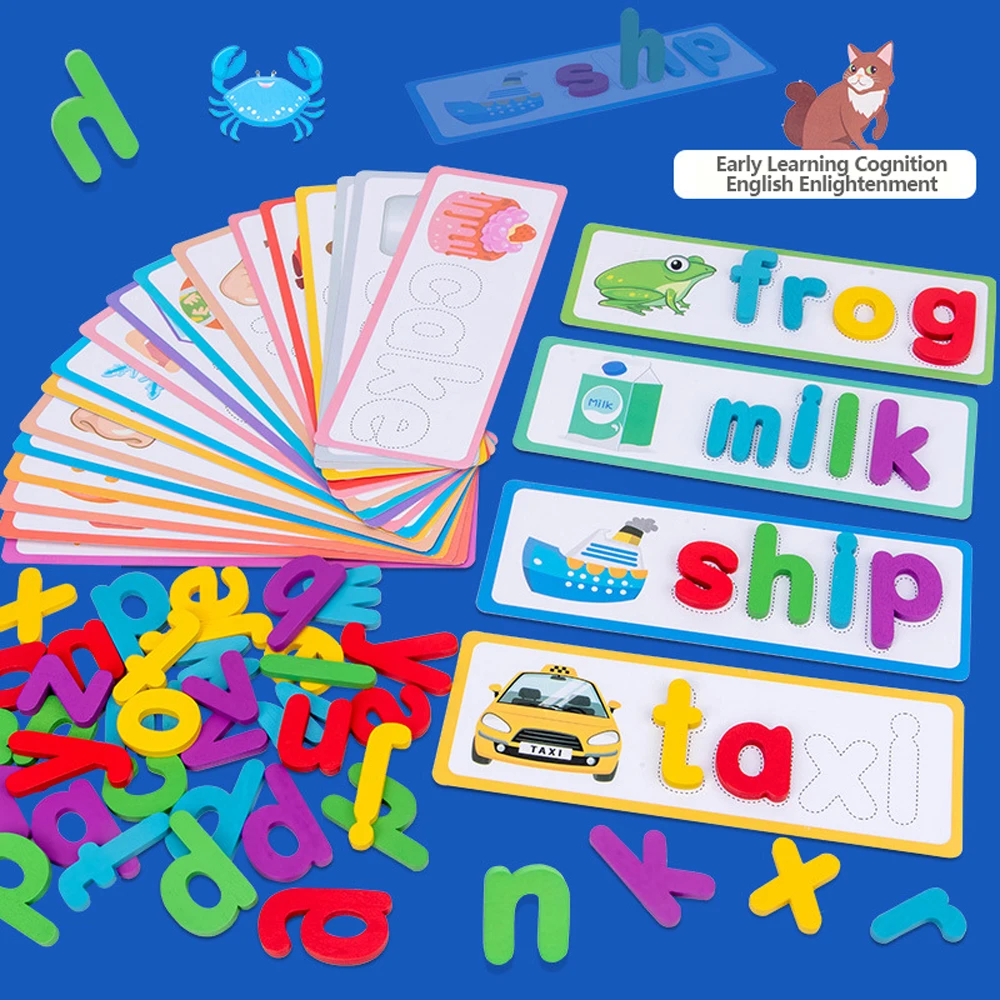 

Children's Montessori Toys Alphabet English Magnetic Letters Numbers Spelling Game Educational Early Education Toys For Kids
