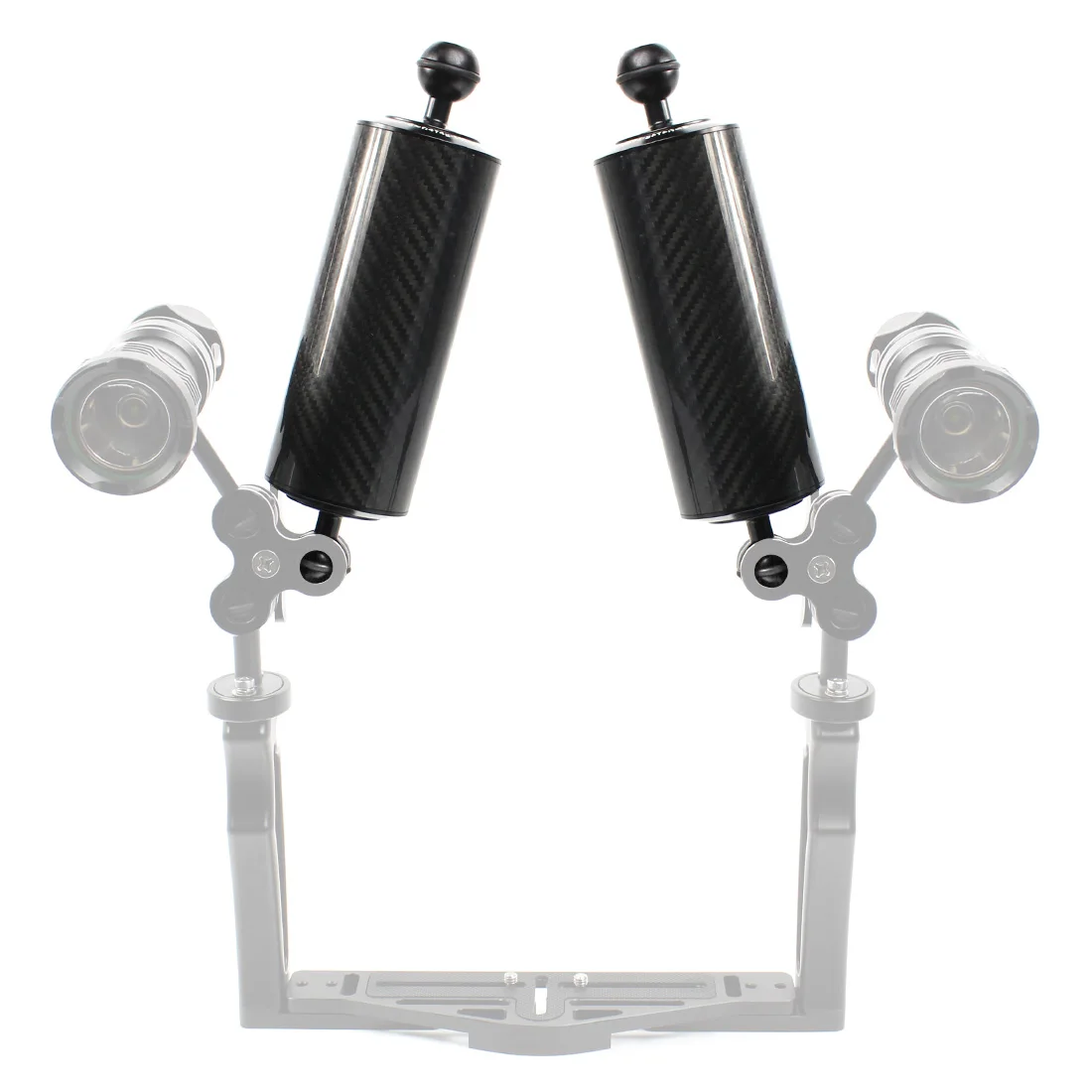 Удлинитель из углеродного волокна плавучая рукоятка двойной шарик для SLR камеры