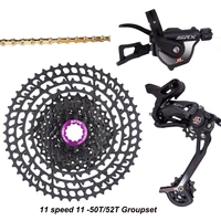 bicycle 11 speed groupset mtb 11s 11 50t52t cassette shifte rear derailleur 11s gold chain 323436t chainring for sram shimano