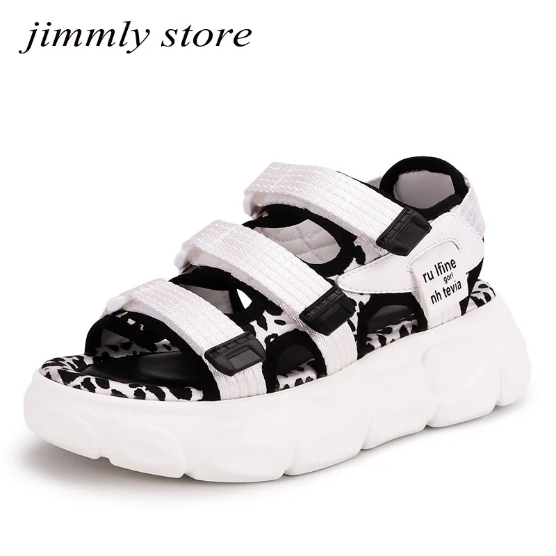 

Сандалии женские легкие на платформе, Спортивная удобная повседневная обувь на плоской подошве, с открытым носком, лето 2021