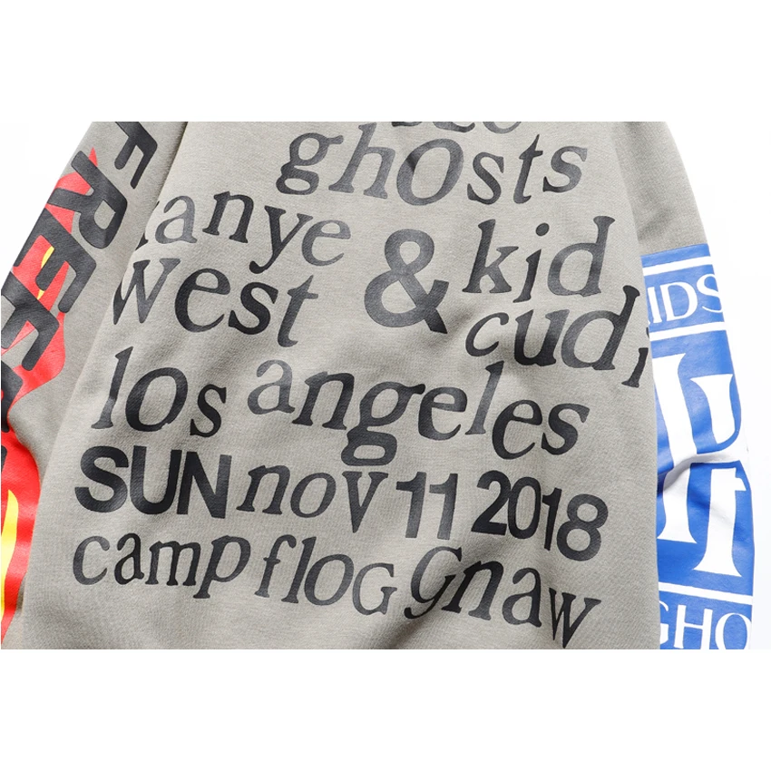 

Winter I Feel Ghosts Hoodies Men Women Hip Hop KIDS SEE GHOSTS Hoodie Kanye West & Kid Cudi Los Angeles Sweatshirts