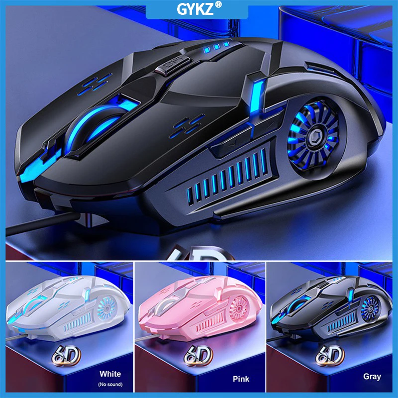 

6D Gaming Mouse USB Laser RGB 7 Color Breathing Light 6 Keys 3200-DPI 4-speed Wired Silent Mouse for Computer Desktop Laptop