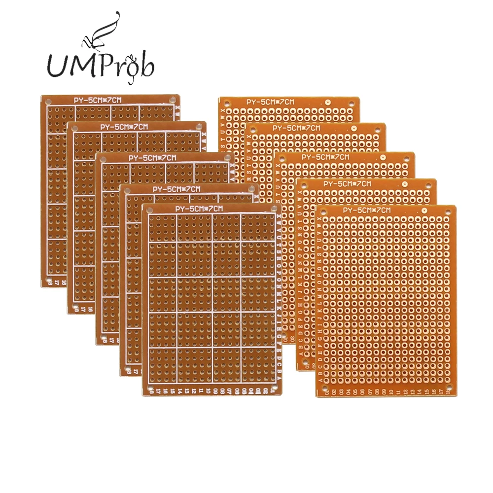 10 шт. прототип бумага Медь PCB Универсальный Эксперимент Матрица платы 5x7 см Diy Kit