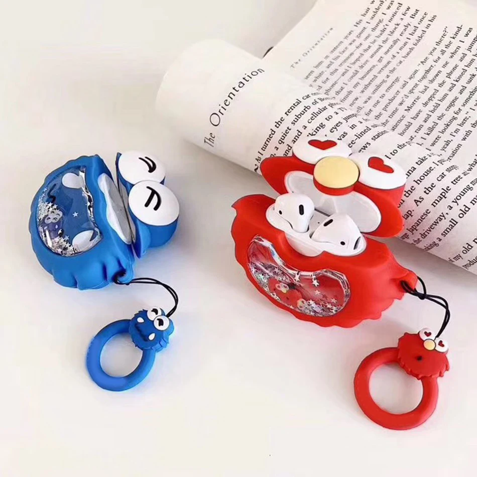 3D Жидкий чехол для наушников для Apple Airpods, чехол с блестящим зыбучим песком, чехол для Air pods 2, чехол для наушников, чехол для наушников, блестящий ремешок
