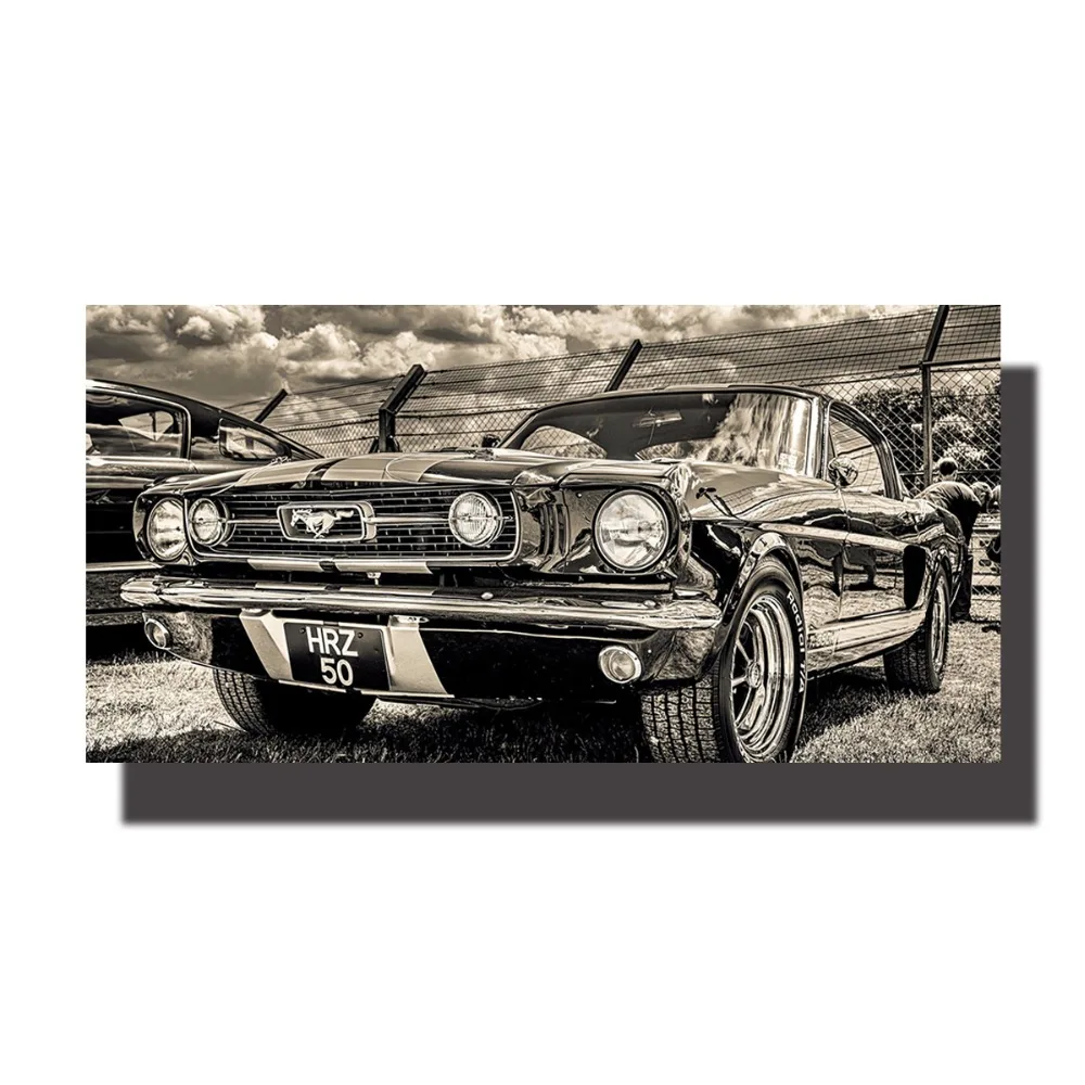 Классические спортивные постеры для автомобиля 1965 Ford Mustang холст картины