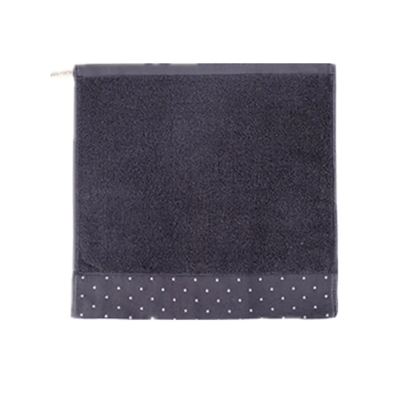 Dark Gray 34x34 см, хлопок, квадратный абсорбирующий, в горошек, Одноцветный, мягкий, удобный, для дома, для мужчин и женщин, для ванной комнаты, для путешествий, полотенце для лица - Цвет: Dark Gray