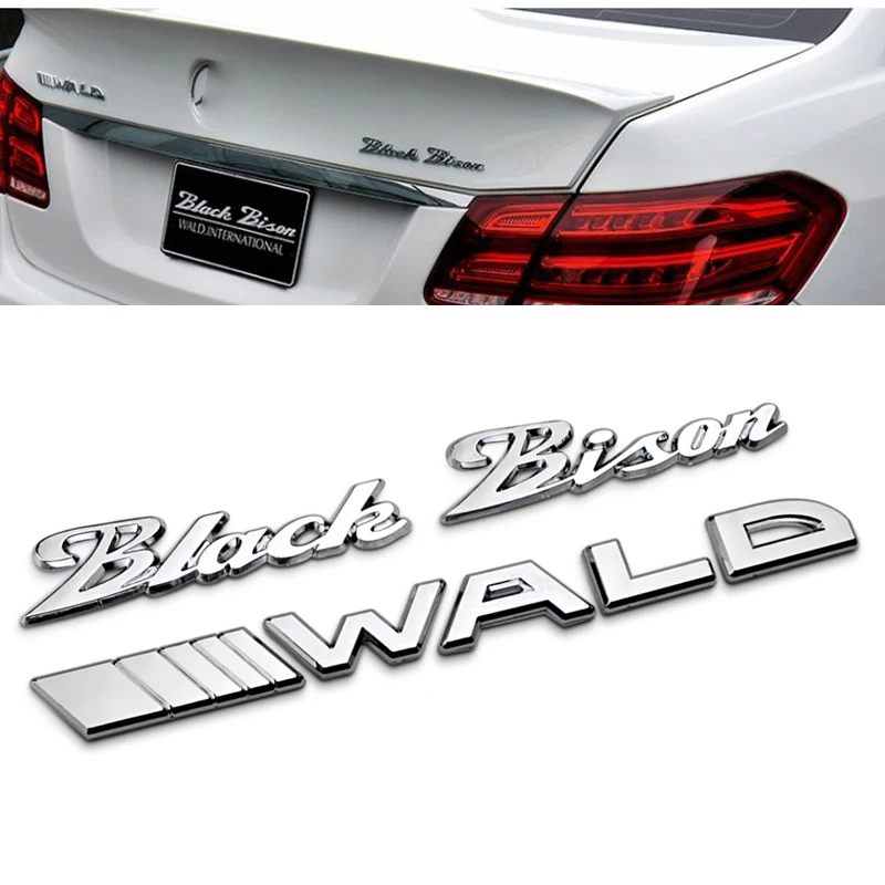 1 шт. 3D металлические наклейки WALD Черный Бизон логотип автомобиля сторона Fender