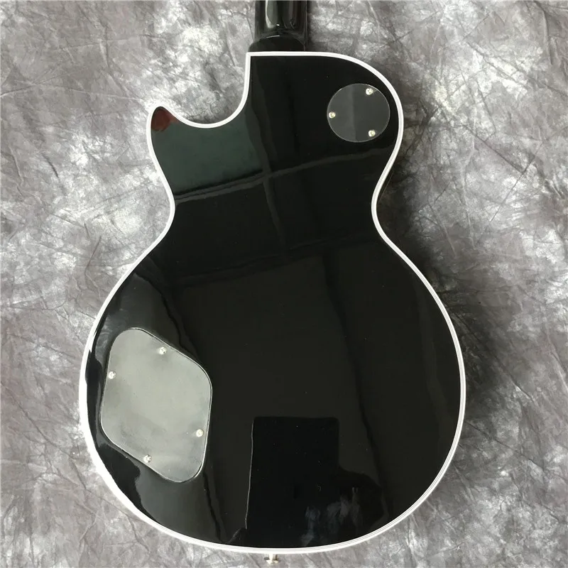 

custom black electric guitar color with maple flame top electric guitar .