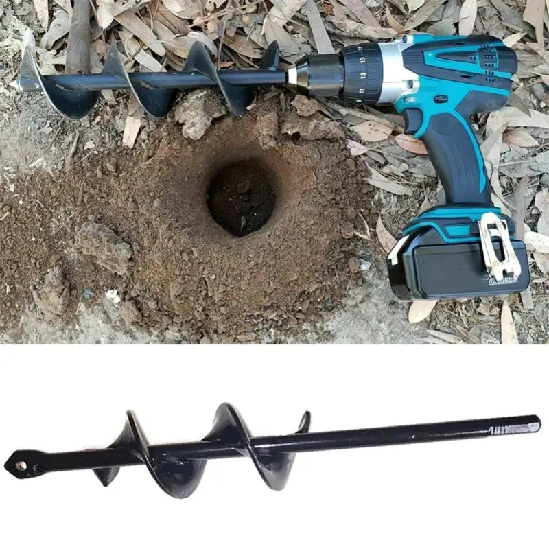 

9Inch Garden Auger Spiral Drill Bit Hand Drill Electric Drill Ground Bit P82C