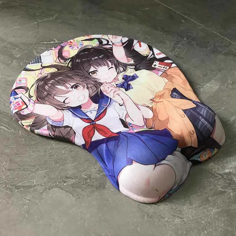 

FFFAS Wrist Rest 3D Mouse Pad Mat Breast Gaming Mousepad for Laptop Notebook PC