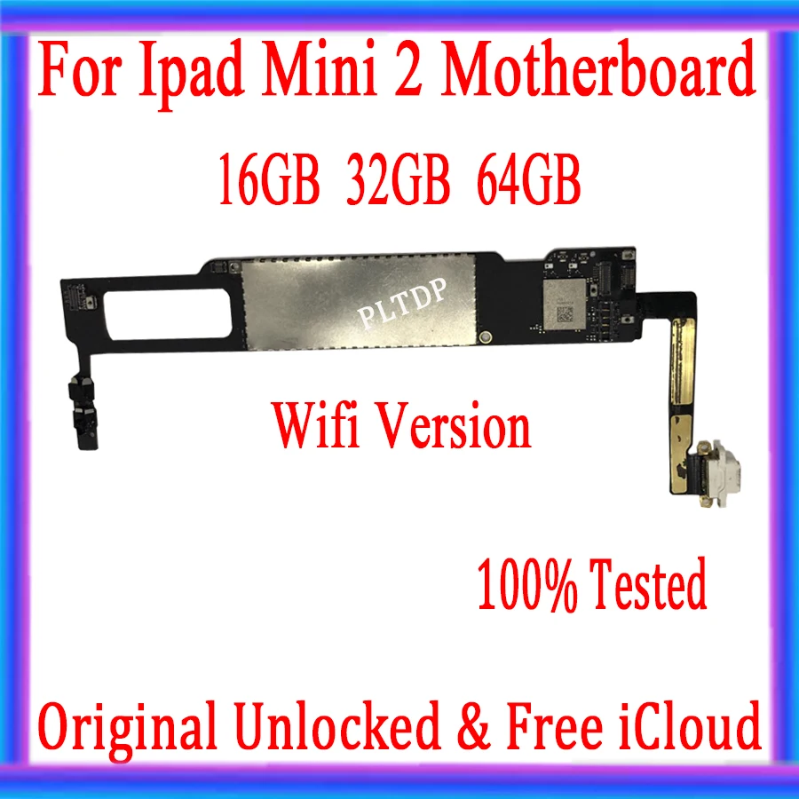 Для Ipad mini 2 материнская плата 16 Гб/32 ГБ/64 ГБ оригинальная разблокированная