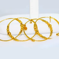 7 52pcs dubai bracelets for babieschildren golden color ethiopian braceletbracelet african trend arabic jewelry