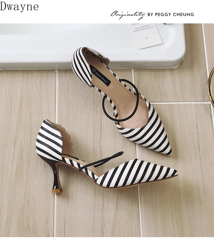 Лето 2020 сандалии на шпильке с острым носком Корейская версия диких слов пряжка