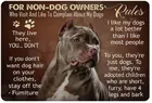 Pitbull Dog для владельцев не собак, ретро металлический фотопостер, Настенный декор, искусство, потертый шик, подарок