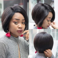 short lace human hair wigs bob part lace human hair wig straight bob wig for black women cheap wigs with free shipping