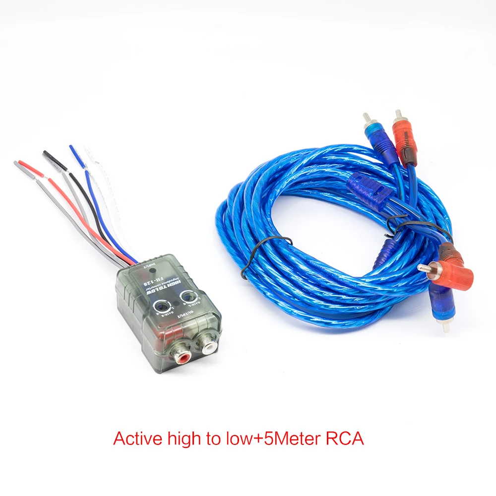FH-128 RCA 10GA Автомобильный усилитель сабвуфера кабель питания аудио динамик провод RCA Комплект проводов усилитель монтажный комплект 60A предохранитель высокий до низкий набор - Цвет: FH-128 RCA