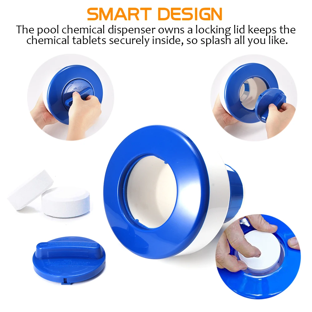 Плавающий химический диспенсер хлора термометр для плавательного бассейна