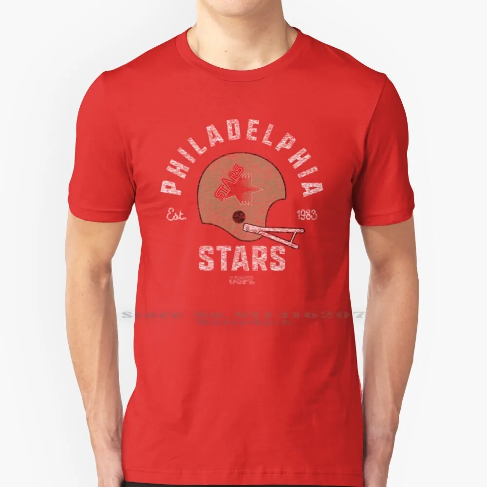 

Неисправная Серия: футболка Филадельфия звезды 100% чистый хлопок футбол Балтимор звезды Usfl Филадельфия неисправная 1984 1985