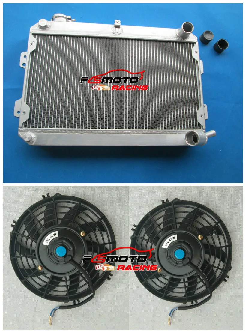 56 мм 3-рядный алюминиевый радиатор + гоночный вентилятор для 1979-1985 гонок 79 80 81 82 83 84