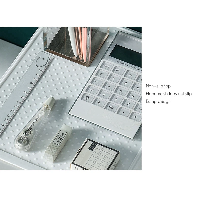 

A4 Paper Documents Cards Office Desktop Storage Box Drawer Type Mobile Phones Pens 2-Layer Home School Plastic Shelf