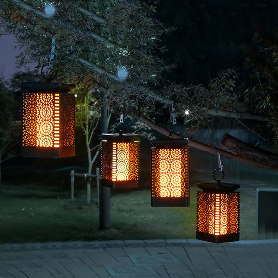 Thrisdar солнечный светильник мерцающее пламя Солнечный фонарь Открытый сад для