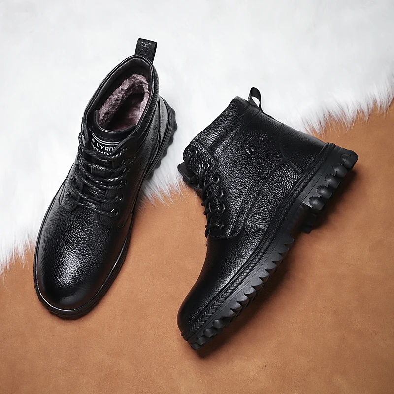 

Мужские туфли оксфорды роскошного бренда, мужская повседневная обувь из натуральной кожи, зимние плюшевые ботинки для мужчин, обувь Meskie VII