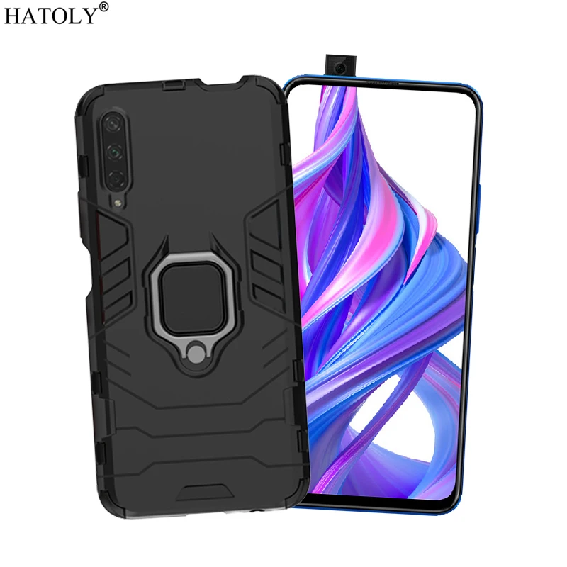 

For Cover Huawei Honor 9X Pro Case Shockproof Armor Back Cover For Honor 9X Pro Ring Holder Stand Phone Case Funda Honor 9X Pro