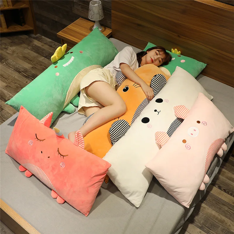 

New 60/80cm Soft Animal Cartoon Pillow Cushion Cute unicorn dinosaur Pig Cat panda Plush Toy Stuffed Lovely kids Birthyday Gift