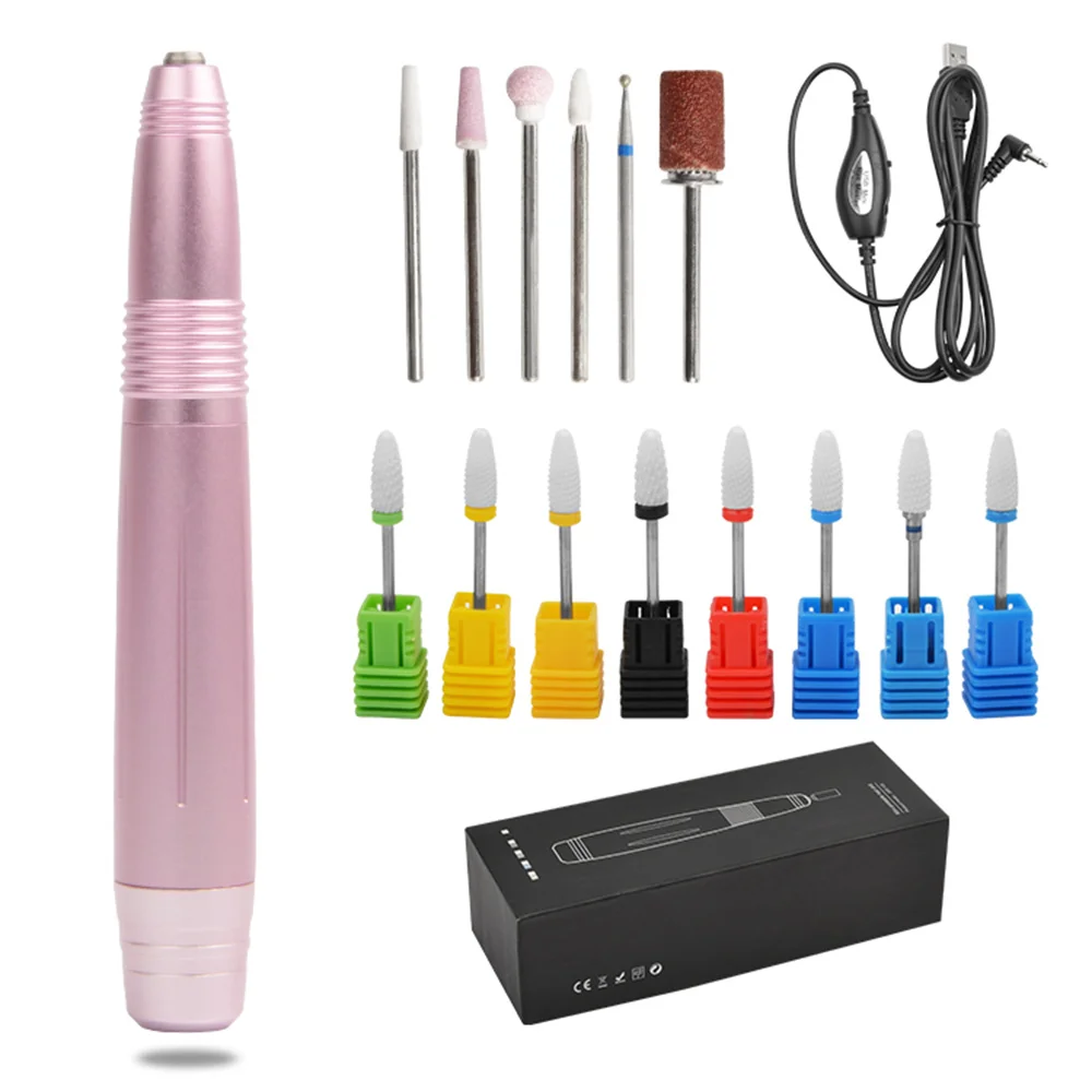 

18000 RPM Electric Manicure Machine Set Portable Electric Polishing Nail Drill Bites Tools Kit for Pedicure Nailfile Equipment