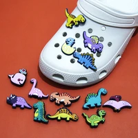 hot sale 1 piece of novel dinosaur shoe accessories cute garden shoes decoration buckle childrens christmas gift crocodile jibz