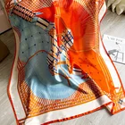 2022 модный роскошный фирменный шарф, Женская Цепочка-каретка, шелковая шаль, Женский качественный Палантин из пашмины, шарфы, 180*90 см