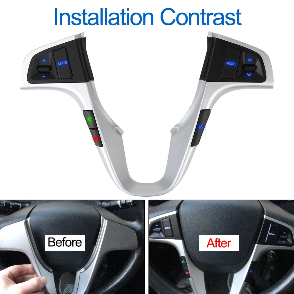 Кнопки на руль для Hyundai VERNA SOLARIS Многофункциональный Bluetooth-переключатель